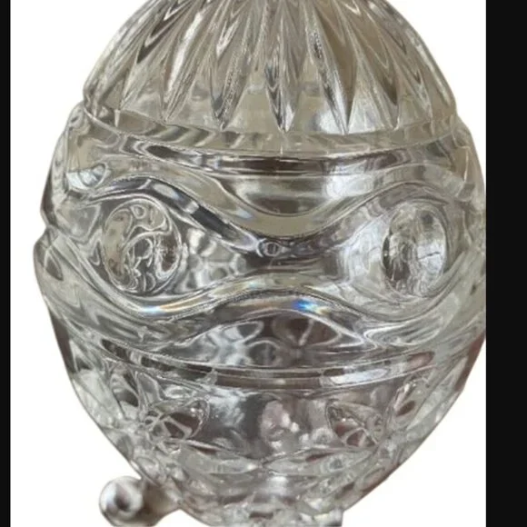 Fifth Avenue Crystal “Alexandra” Egg Trinket Box Slovakia 24% Lead Crystal - Picture 2 of 4
